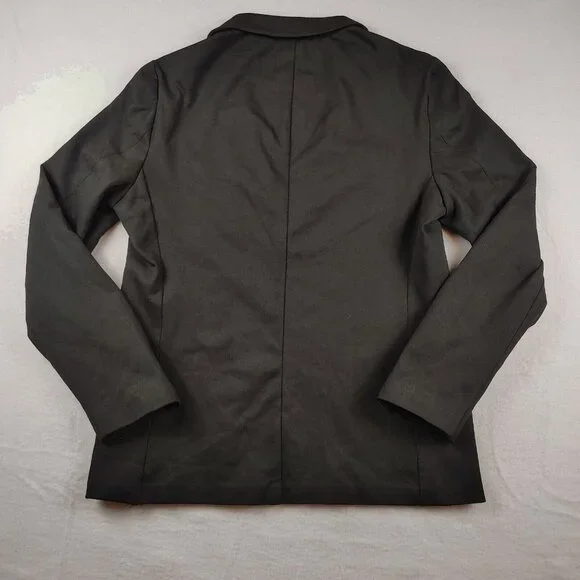 Zara Black Comfort Jacket Blazer Womens Large - Picture 2 of 11